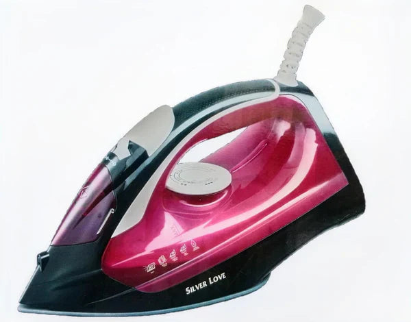 SILVER LOVE CY-268 DRY & STEAM IRON WITH CERAMIC SOLEPLATE – SELF-CLEANING, VERTICAL STEAM, 350ML WATER TANK