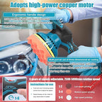 Cordless Car Polisher 6 Gears of Speeds Adjustable Electric Auto Polishing Machine Multifunctional Home Cleaning Metal Waxing Wood Sanding Rust Removal Machine