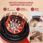 Electric Scalp Brush Scalp Care Hair Care Scalp Serum Can Be Used Red LED Waterproof Rechargeable Cordless with storage bag, Portable Deep Massager For Hair & Head Relax