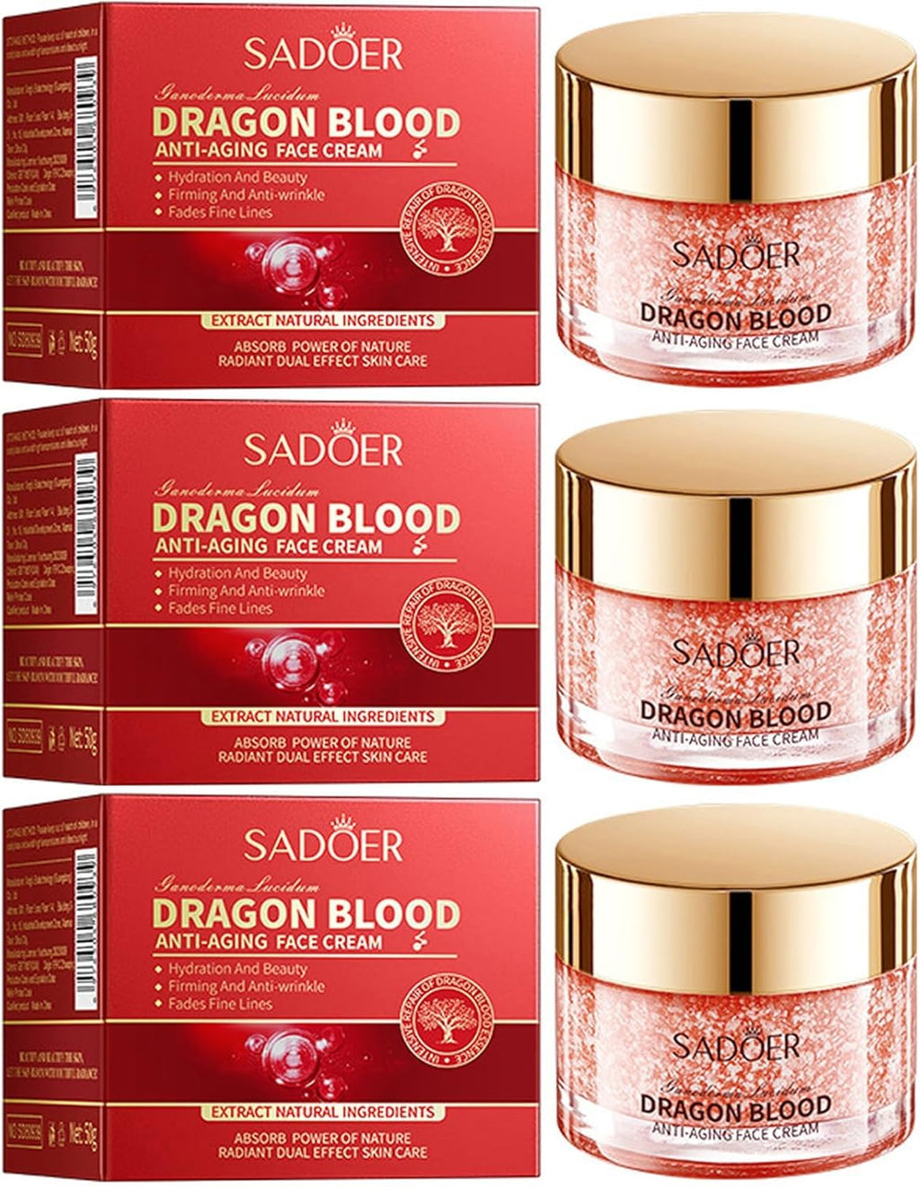 Sadoer Dragon Blood Cream, Dragon Blood Facial Cream, Dragon Blood Anti Aging Face Cream, Dragons Blood Anti Wrinkle Face Cream for Sensitive Skin, Dragons Blood Easy Cream for Women 50g