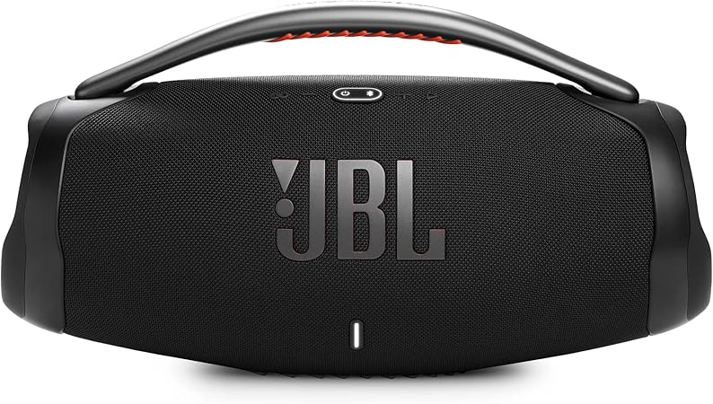 JBL Boombox 3 Portable Speaker, Massive Signature Pro Sound, Monstrous Bass, 24H Battery, IP67 Dust and Water Proof, Partyboost Enabled, Grip Handle, Bluetooth Streaming - Black, JBLBOOMBOX3BLKUK