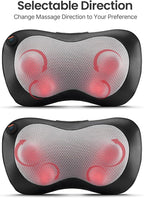PureHeal Neck Massager with Heat, Shiatsu Massage Pillow with Deep Tissue Kneading for Shoulders Lower Back Leg Calf Body Muscle, Gifts for Mom Dad at Car Home Office Chair