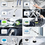 Electric Spin Scrubber Rechargeable Cleaning Brush with 7 Replaceable Brush Heads, Cordless and Portable Power Scrubber, Electric Bathroom Scrubber for Cleaning Tile, Window, Floor, Tub, Car