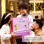 208 PCS kids Art set with Free Tesla Toy Pickup😍😮