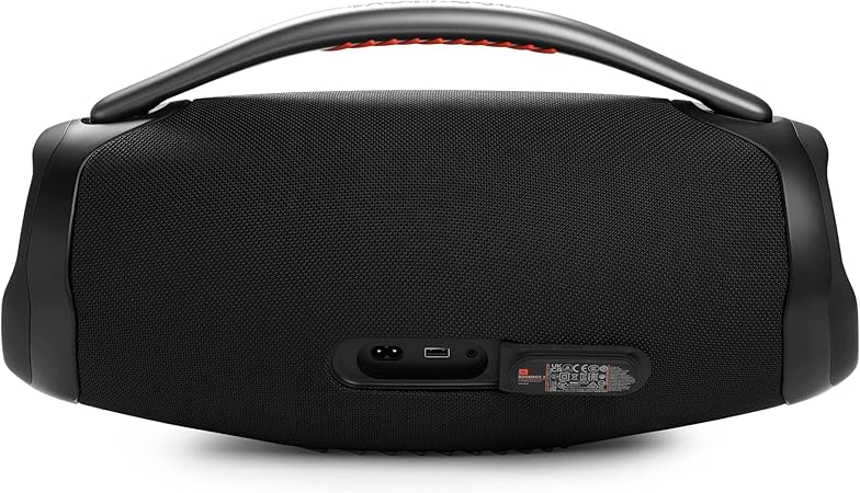 JBL Boombox 3 Portable Speaker, Massive Signature Pro Sound, Monstrous Bass, 24H Battery, IP67 Dust and Water Proof, Partyboost Enabled, Grip Handle, Bluetooth Streaming - Black, JBLBOOMBOX3BLKUK