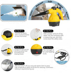 Portable Handheld Steam Cleaner 1000W Multifunctional High Temperature Pressurized Steam Cleaning Machine with 9PCS Accessory for Kitchen Sofa Bathroom Car Window,2 Nylon and 1 Copper Brush