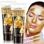 WEERSHUN Gold Peel-Off Mask, Peel Off Face Mask, Golden Exfoliating Mask, Gold Foil Peel Off Face Mask