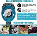 Cordless Car Polisher 6 Gears of Speeds Adjustable Electric Auto Polishing Machine Multifunctional Home Cleaning Metal Waxing Wood Sanding Rust Removal Machine