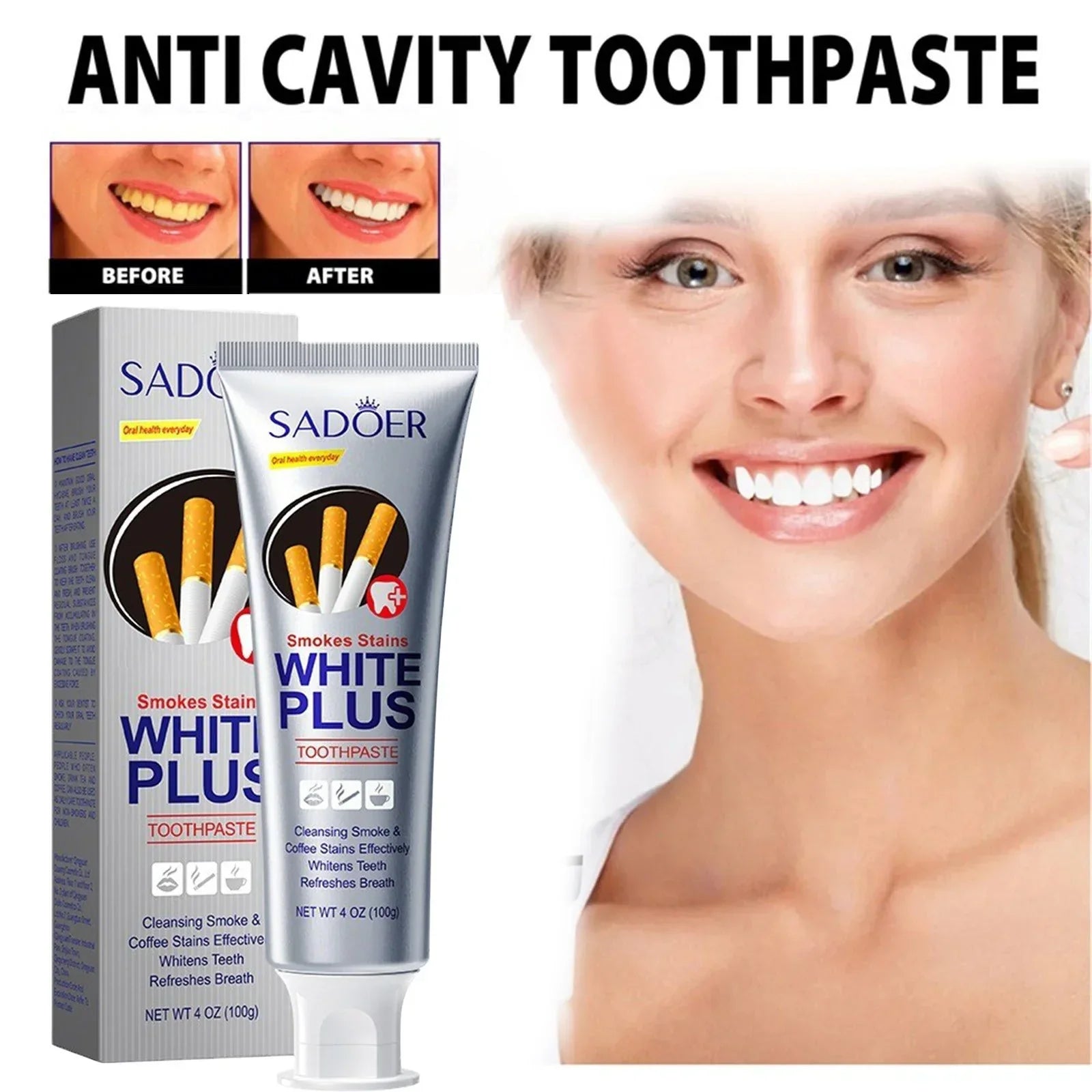 Savings,Tea Stain Whitening Toothpaste - Tea Stain Remover Whitening Toothpaste Toothpaste Denture Toothpaste Removes Coffee Stains Travel Size Toothpas 100g,Tallow Face Moisturizer