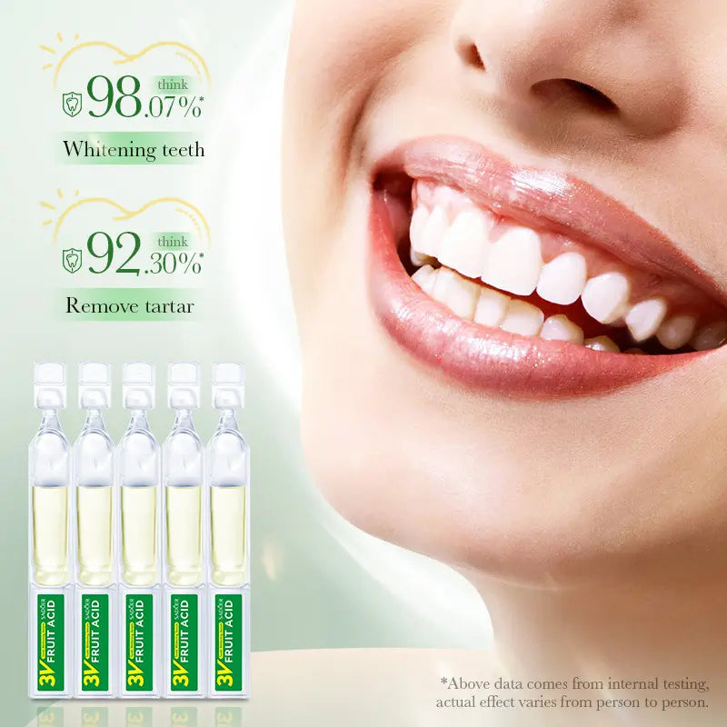 ROREC SADOER 3V Fruit Acid Tooth Whitening Serum Cleaning Dental Stains Caring Oral Health