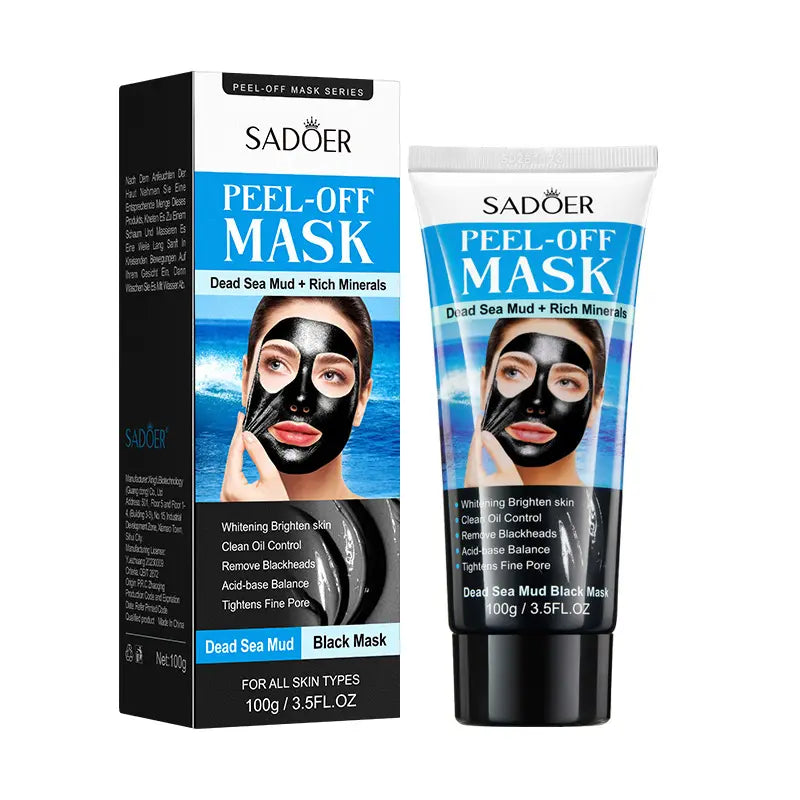 SADOER OEM SADOER Gold Collagen Dead Sea Mud Blackhead Removal Mask Deep Cleansing Pores Blackhead Removal Peel-off Mask