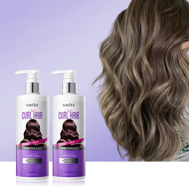 Organic Hair Styling Products Private Label Moisturizing Glossy Repair Strong Hold Hair Dryness Curling Elastin Hair Care