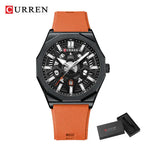 Curren Luxury Waterproof Silicone Band Quartz Watch (Dial 4.4cm) - CUR231