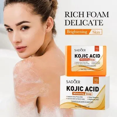 Kojic Acid Whitening Soap Oil Control Acne Brightening Bar Soap-100ml