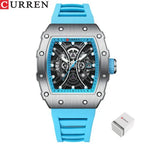 Curren New Square Waterproof Silicone Band Watch (Dial 4.4cm) - CUR230