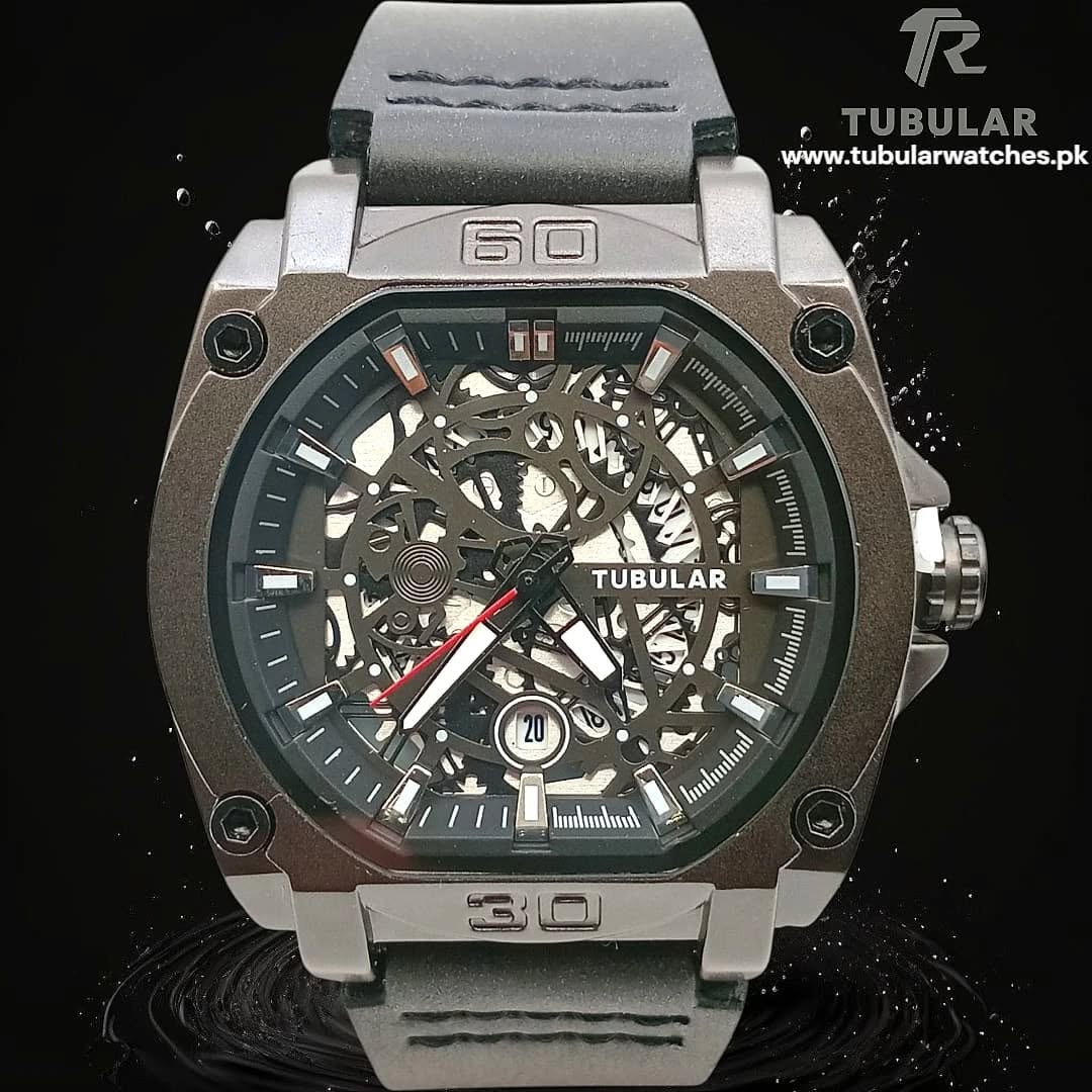 Tubular Rectangular Date watch