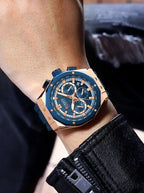 CURREN 8462 New New Men Watches Multi Functional Date Waterproof Silicone Strap Top Sports Wristwatch Quartz Watch for Men