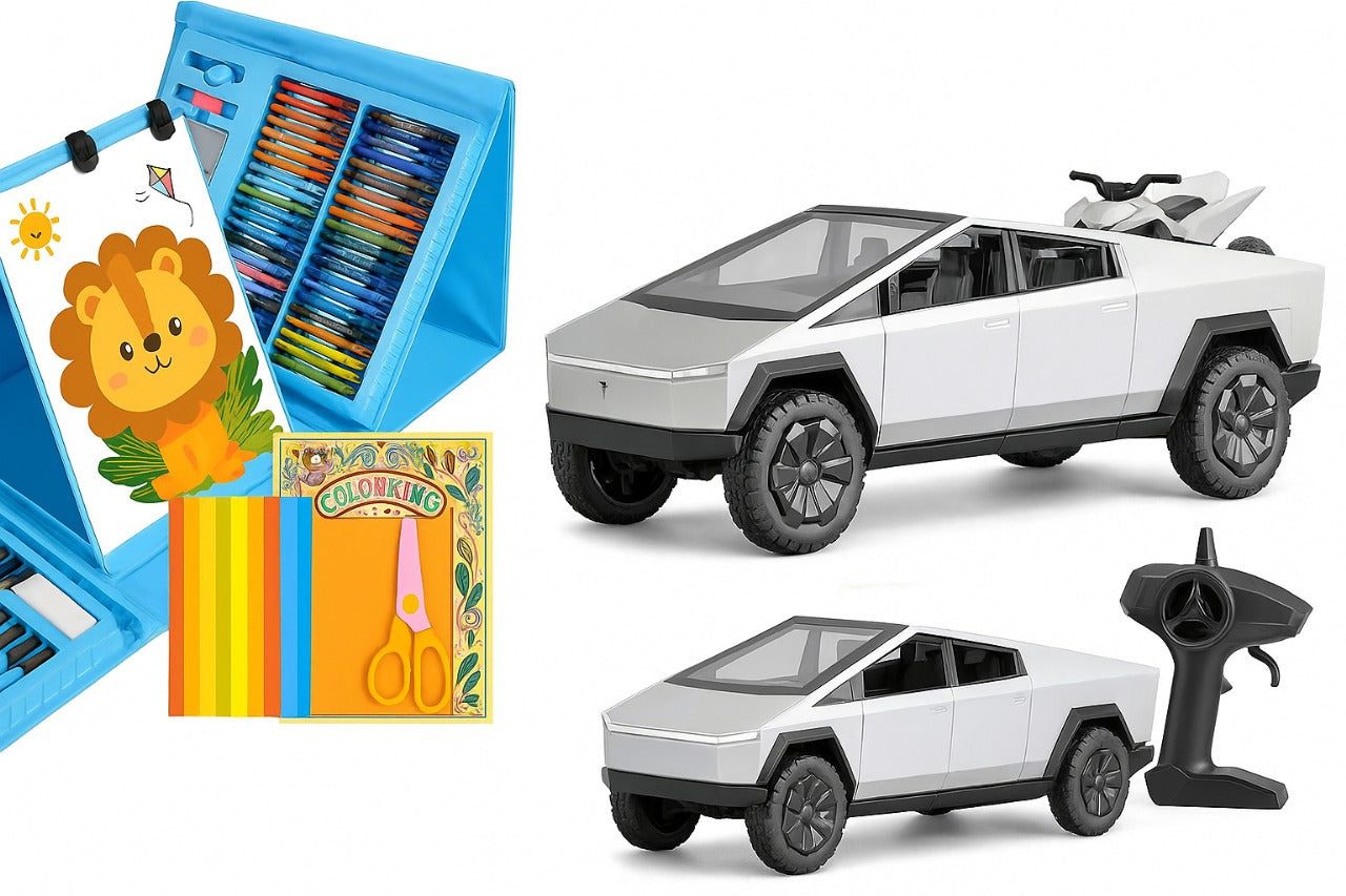 208 PCS kids Art set with Free Tesla Toy Pickup😍😮