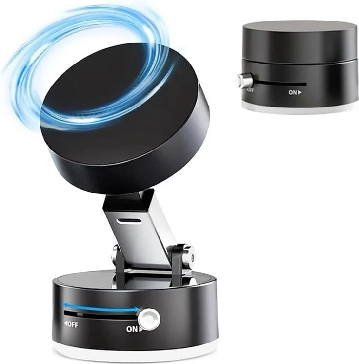 Most Powerfull Magnetic Phone Holder for Car, 360° Rotatable Phone Holder, Mini Car Phone Mount with Vacuum Suction Cup, Foldable Stand with Magnetic Ring for Mirror/Shower/Smooth Surface, for all Smartphone
