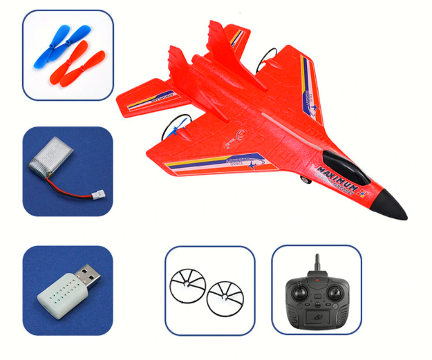 YJ650 320mm Wingspan 2.4G 2CH Built-in Gyro Auto Balance EPP RC Airplane Glider Jet RTF With LED Lights for Beginners